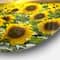Designart - Field of Blooming Sunflowers' Large Flower Metal Circle Wall Art